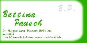 bettina pausch business card